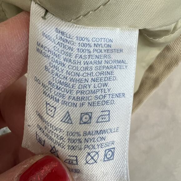 VTG Y2K Chore Coat Womens Large Beige Jacket Farm Barn Outdoor Workwear Utility - Picture 8 of 14